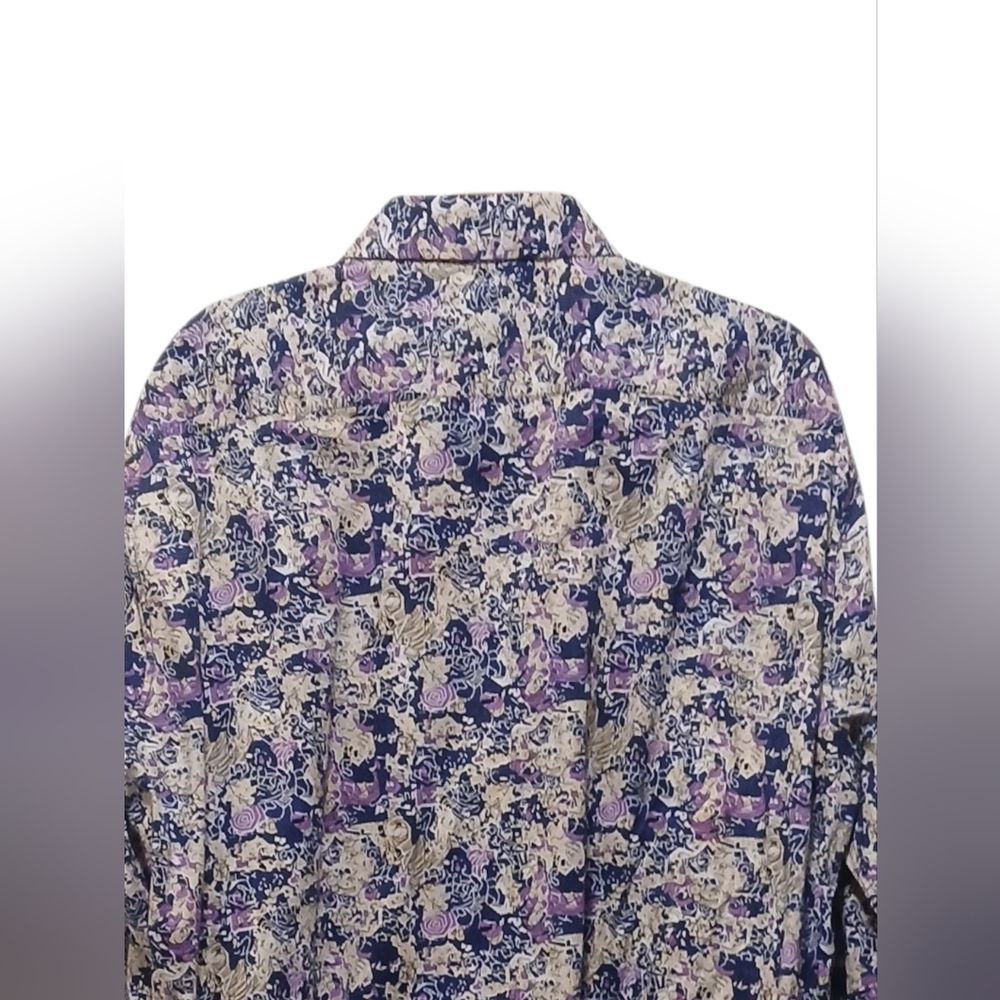 English Laundry-NWOT Multi Color Abstract Button Down Men's Long Sleeve Shirt - Picture 6 of 7